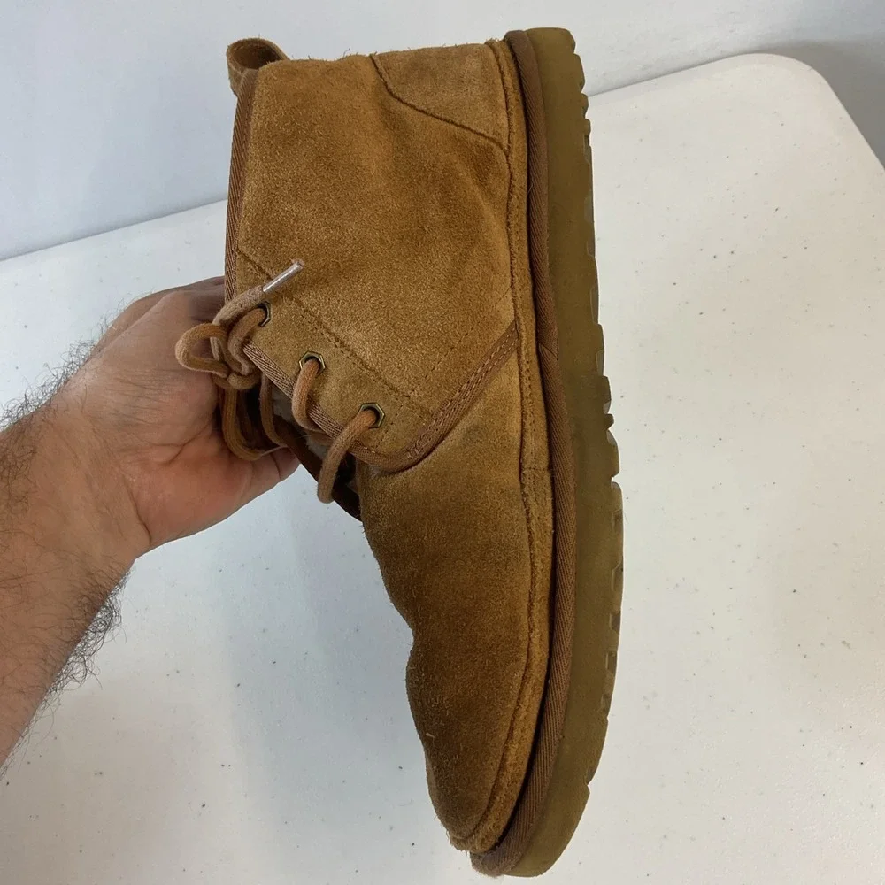 UGG Neumel Suede Men's Boots Sherpa Lined Chestnut Sz 12 US EU 45 Casual